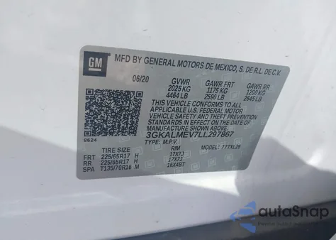 2020 GMC Terrain Fwd Sle from USA, damaged, VIN 3GKALMEV7LL297867